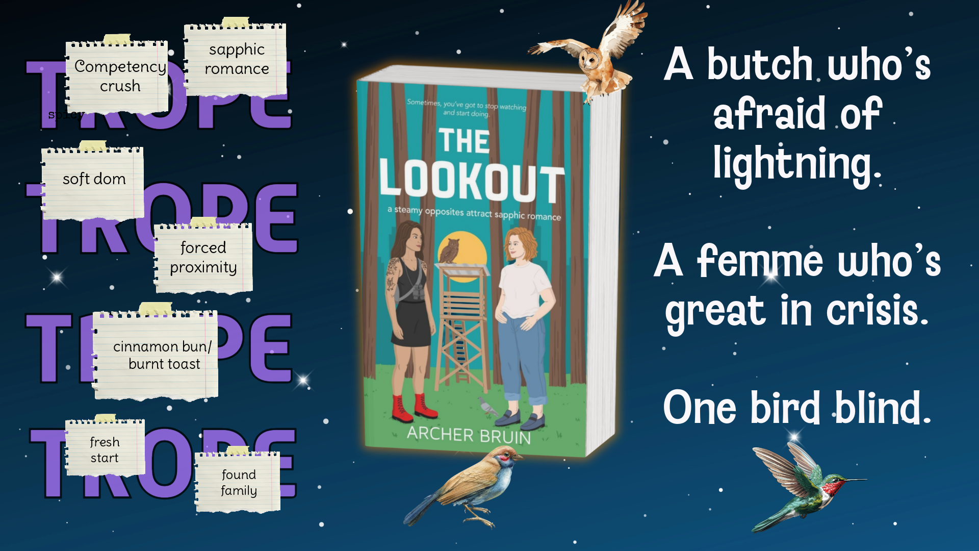 The Lookout: a spicy, opposites-attract, forced-proximity sapphic romance (PAPERBACK)