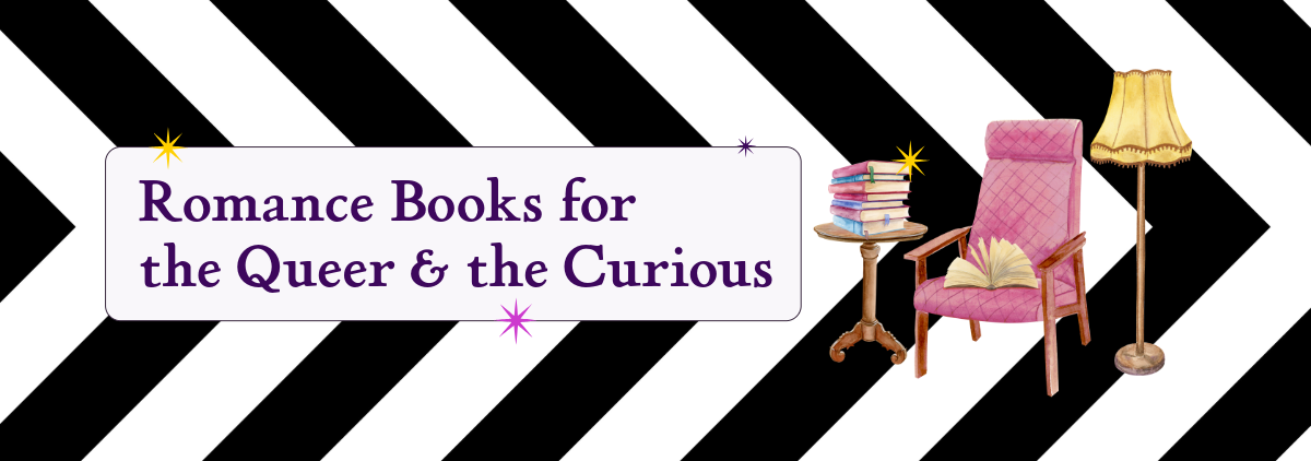 hero image wiht chair and books Romance boks for the queer and curious