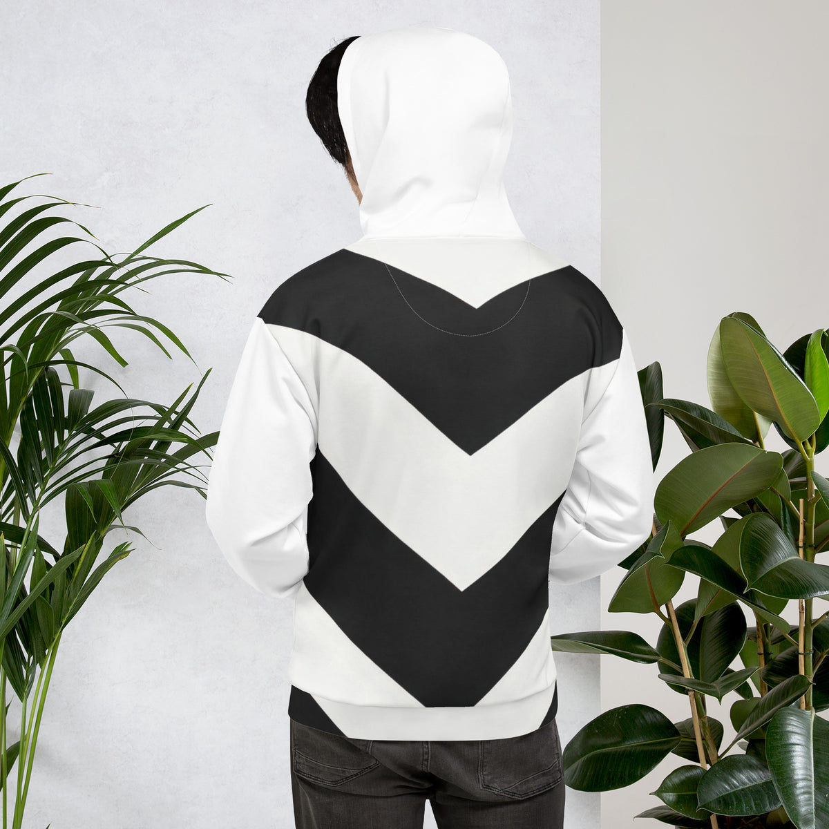 Meet Cute Sports Romance Hoodie | Black and White Chevron Unisex Sweatshirt Romance Trope Pullover