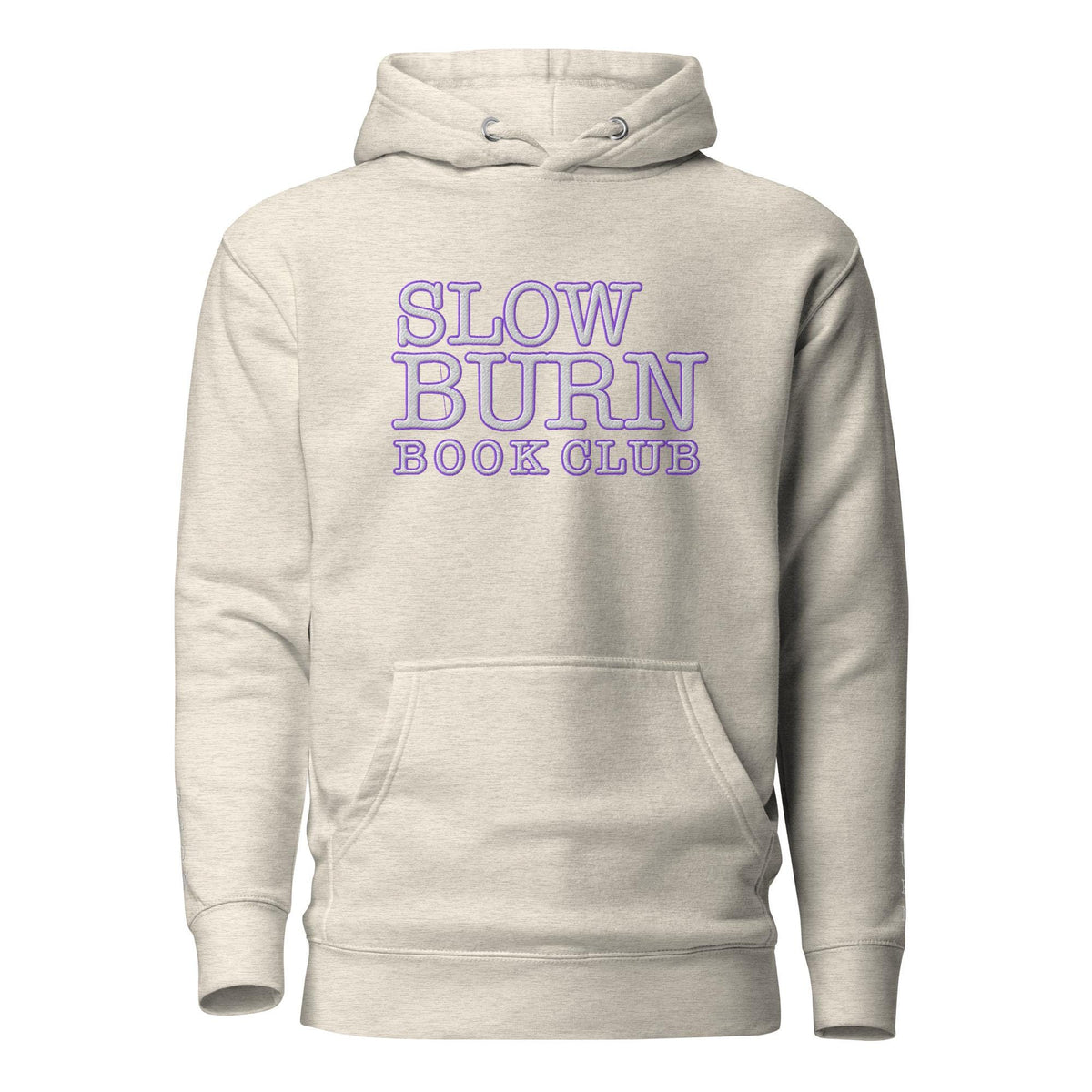 Etsy Product Title  Embroidered Slow Burn Book Club Hoodie, Bookish Romance Reader Sweatshirt with SLOW BURN embroidered sleeves
