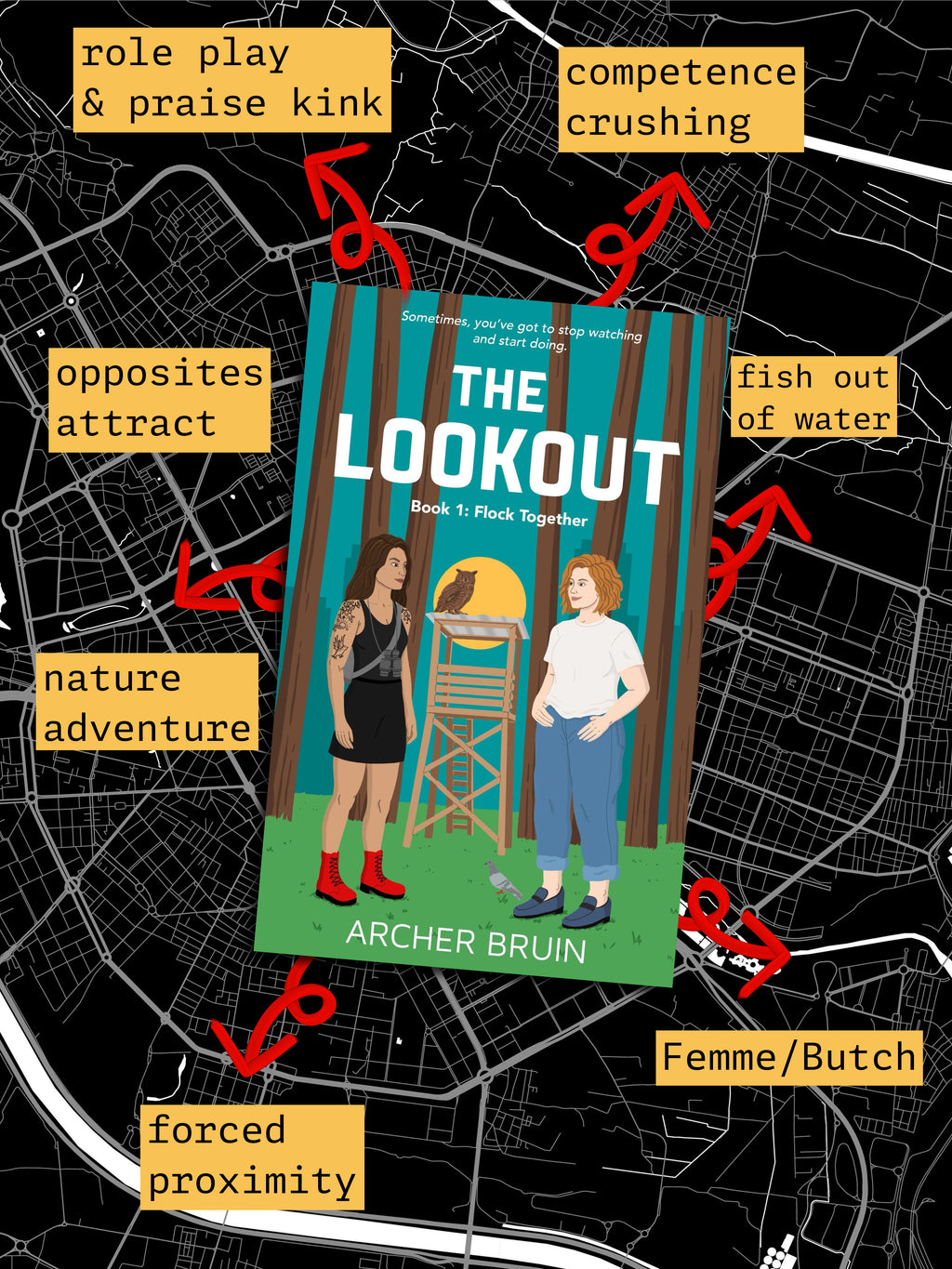 The Lookout: een pittige, 'opposites-attract' sapphische roman met gedwongen nabijheid (PAPERBACK)
